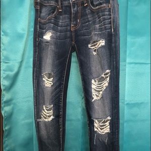 American Eagle Distressed/Ripped Dark Jeans